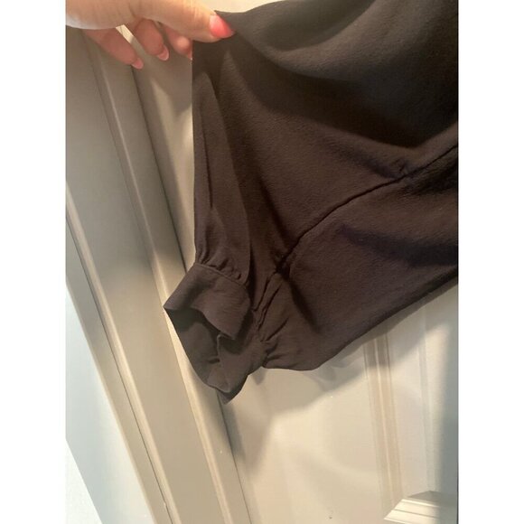 Old Navy XXL Black Button Front V-Neck Blouse - Picture 4 of 7